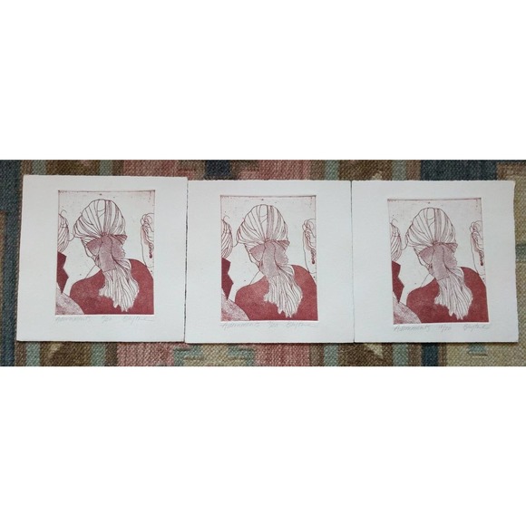 Signed and Numbered Original Intaglio Prints "Adornments" Limited Edition of 20 - Picture 7 of 12